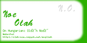 noe olah business card